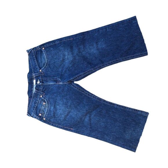 True Religion Embroidered Jeans Shorts Size 38 BOBBY Blue - Picture 10 of 11